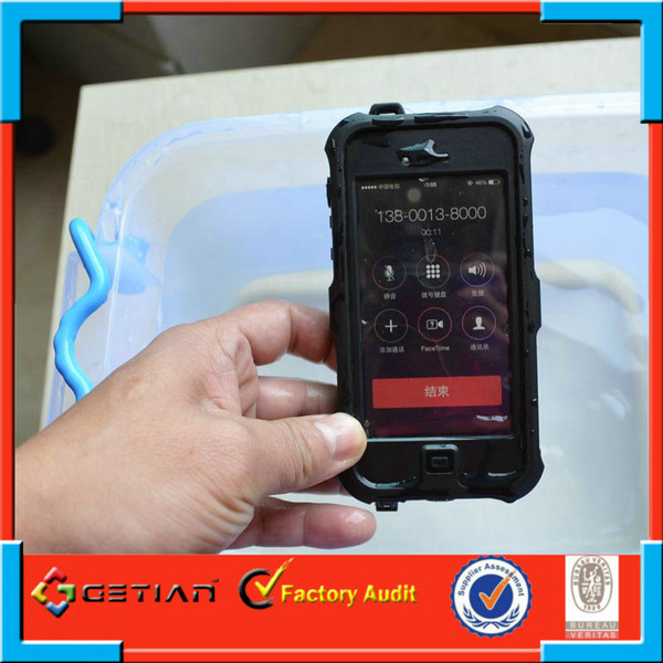 Eco - caso amistoso de la prenda impermeable del iPhone 5s de TPU protector para nadar