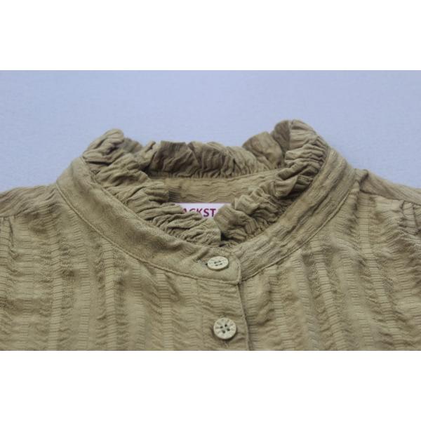 Long Sleeve Womens Fashion Blouses With Pockets Brown Color Stylish Women'S Blouses