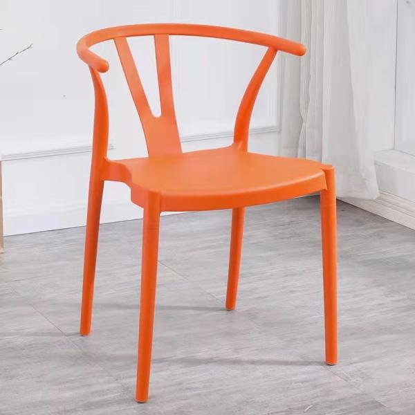 Restaurants Coloured Plastic Dining Chairs Steel Frame