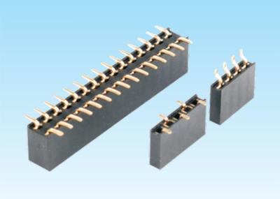 do conector fêmea do encabeçamento do passo de 2.54mm único/da fileira do projeto de SMT da solda tipo duplo