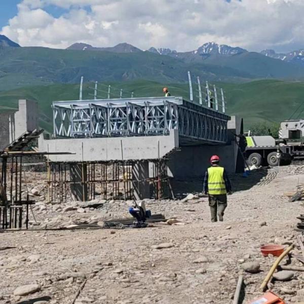 Temporary Trestle Modular Steel Bridges / Steel Frame Bridge For Outdoor