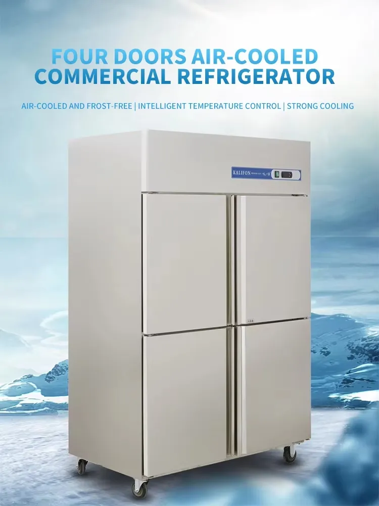 Catering Commercial Upright Refrigerator 4 Door Stainless Upright Freezer