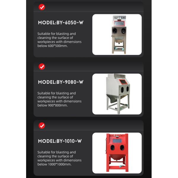 Wet Blasting Cabinet with Water Heating System