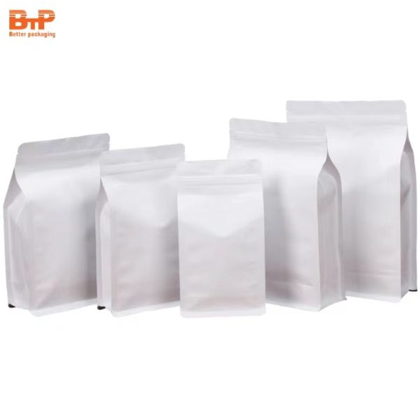 BOPP CPP Food Grade Organ Bag Tea Vacuum Packaging Offset Printed Recyclable Glossy Silver Foil Milk Powder Green Tea Biscuits