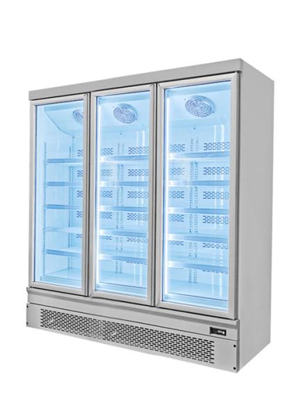 Loja de varejo Porta vitrine Vertical Geladeira Armário frio Display Freezers
