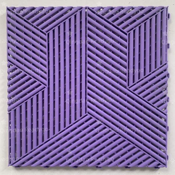 Factory Rigid Colorful Interlocking PP cubic garage floor tiles plastic Garage Flooring