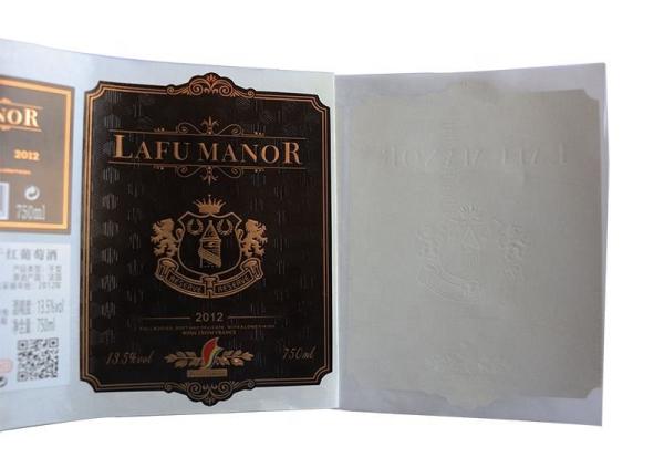 Customized Adhesive Private Wine Labels Waterproof UV Process Packaging Stickers
