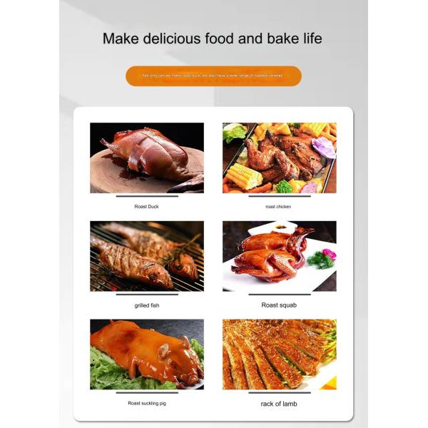 7KW Automatic Electric Heating Charcoal Model 1.3CBM Commercial Oven for Roasted Chicken