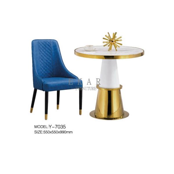 High Back Nordic Design Metal Leg Modern Dining Chair