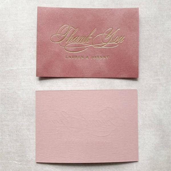 Customized Embossed Letter Press Gold Art Paper Velvet Gold Stamping Business Card