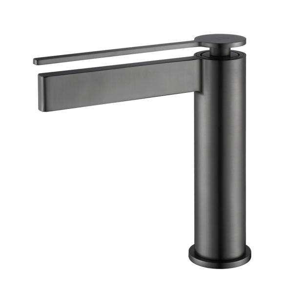 Смесителя таза ручки виллы гостиницы Faucet раковины сосуда Bathroom Chrome одиночного штейновый черный