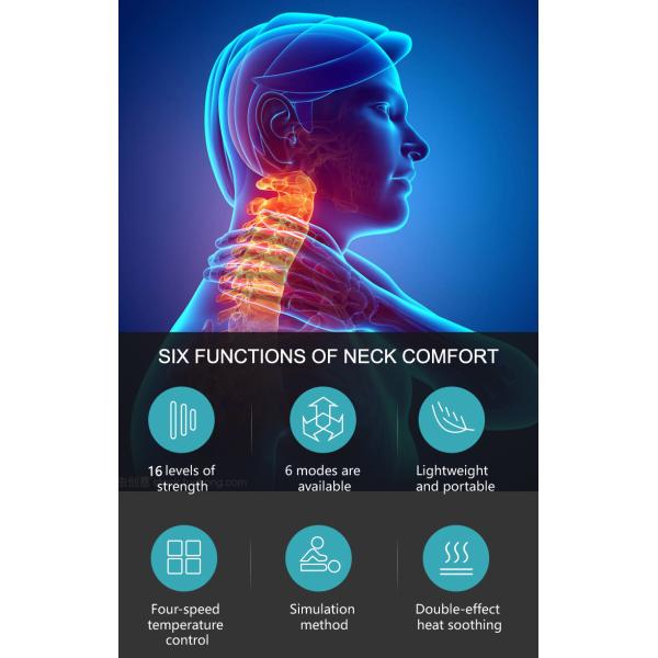 Cordless Rechargeable Pulse Neck Massager Electric Wireless Neck Massager With Heat