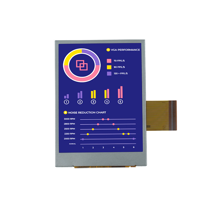 2.6-inch semi transparent wide temperature LCD screen 320x432 ILI9488 full view MCU+RGB+SPI interface