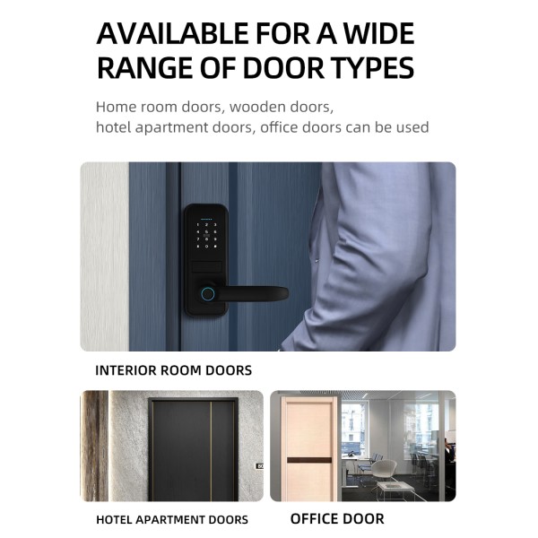 TTLOCK One Touch Unlock Keyless Security Code Door Lock  APP for Code Smart Numbers Room Smart Lock