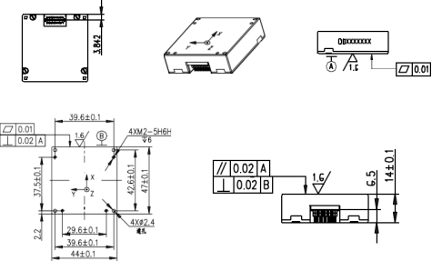 10-Axis Inertial Navigation Sensor IMU with  3-Axis Accelerometer Gyro Magnetometer Barometer