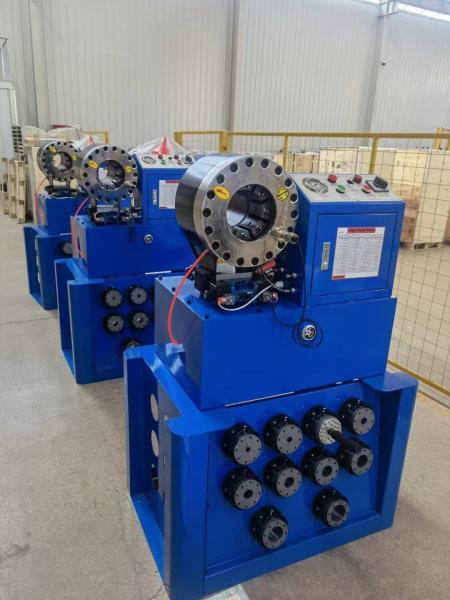 Stainless Steel Pipe Hose Crimping Machine P38 Braided Hose Crimper High Accuracy 1.5 And 2 Inch With Rack And Fast Change Mould Tools