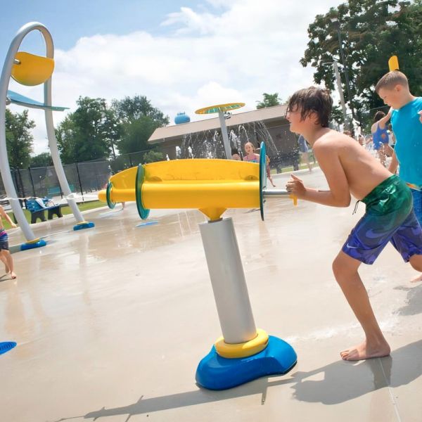 Aqua Amusement Playground Water Cannon Water Slide Playground Commercial Splash Pad Kits