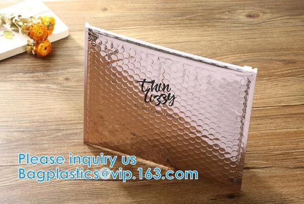 Holographic Metallic Bubble Mailer Gift Packaging Glamour Colorful Silver Shades Foil Cushion Padded Shipping Envelopes