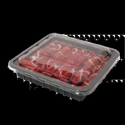 Beef And Mutton Roll Frozen Food Tray Plastic Disposable Food Container With Lid