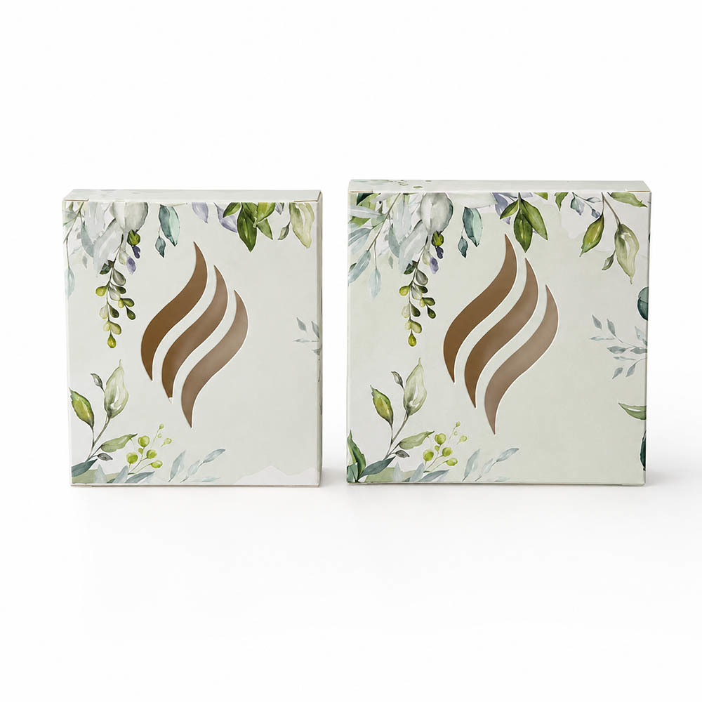 Custom Gold Foil Window Cosmetic Box for Cream Jar Packaging