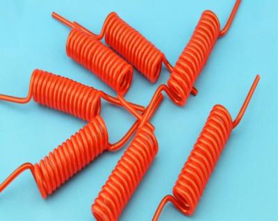 Bright Color Electrical Curly Extension Cord Coiled Power Cable With Copper Conductor