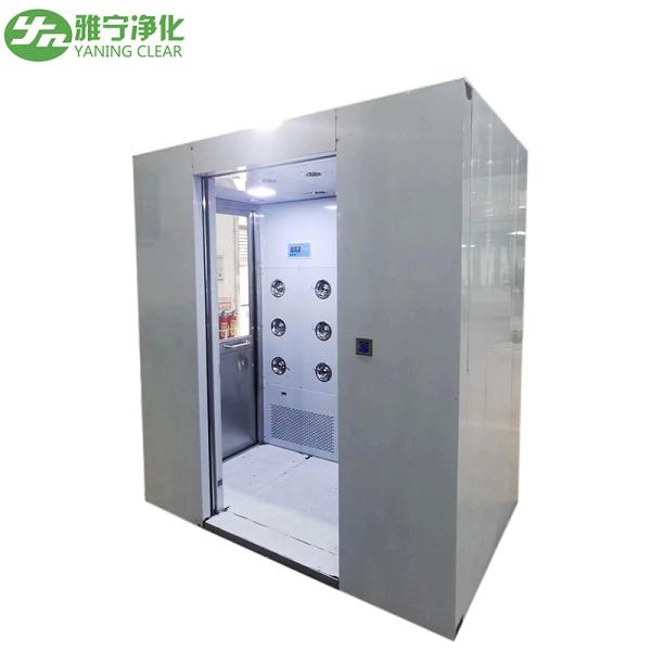 Customized L Shaped Air Shower with Three Sides Blowing 30 Nozzles and 304 SUS Material for Clean Rooms