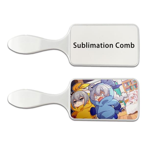 Personalized Plastic Sublimation Hair Brush Blank With Printable Metal Insert For Photo Printing