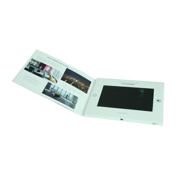 Rechargeable Battery LCD Video Brochure Customized Size For Business Gift