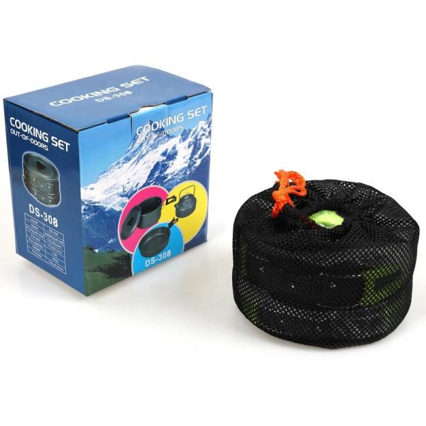 Factory TOP Seller Outdoor Camping Cookware Mess Kit Portable Picnic Pot Pan Camping Cooking Set For Out Door Hiking
