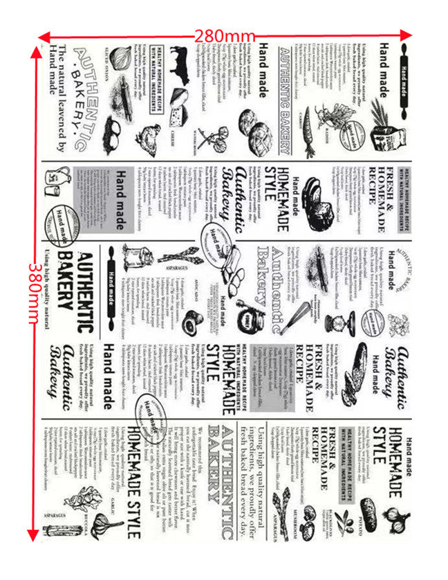 Customized Colour Greaseproof Wrapping for Baking and Microwave Desserts Made of Paper