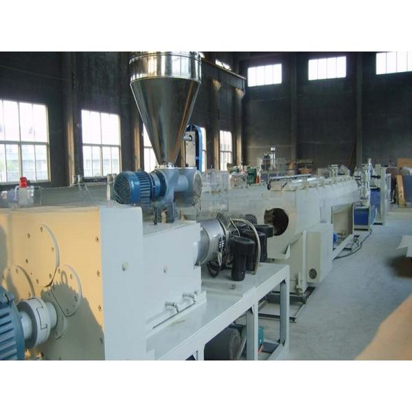 Full Intermeshing Plastic PVC Tube Extruder Line with Deep Screw Channel Structure