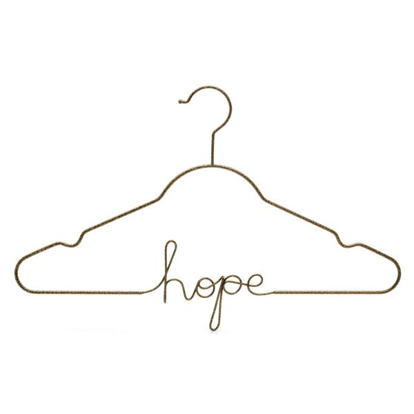 Non Slip Heavy Duty Chrome Hangers With Word Hope