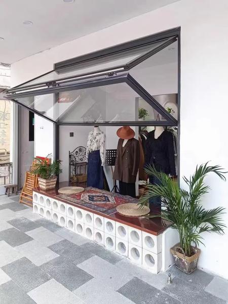 Industrial Loft Style Folding Windows - Exposed Hardware Aesthetic