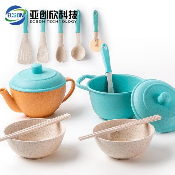 Silk Screen Printing Wheat Straw Polypropylene Knife Eco Friendly