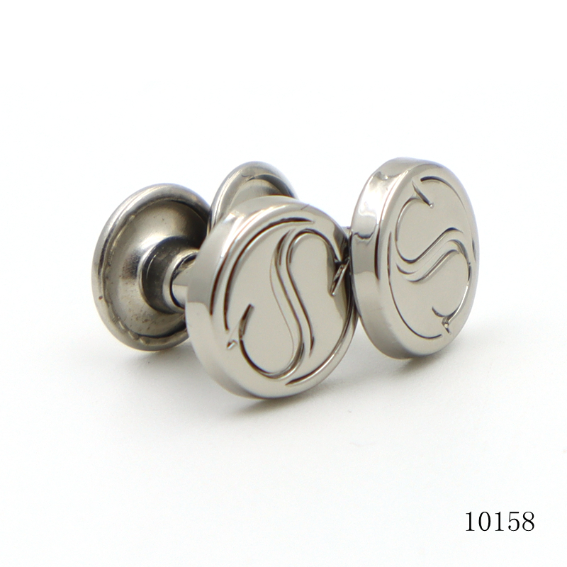 10mm Zinc Alloy Rivet Personalized Circle Rivet Silver For Leather Bag Parts