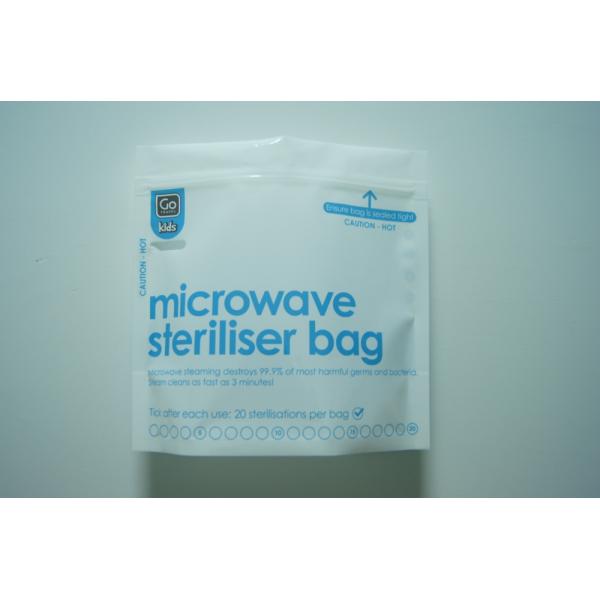 Stand Up Microwave Steam Steriliser Retort Bag/ FDA approved zipper plastic microwave steriliser pouch