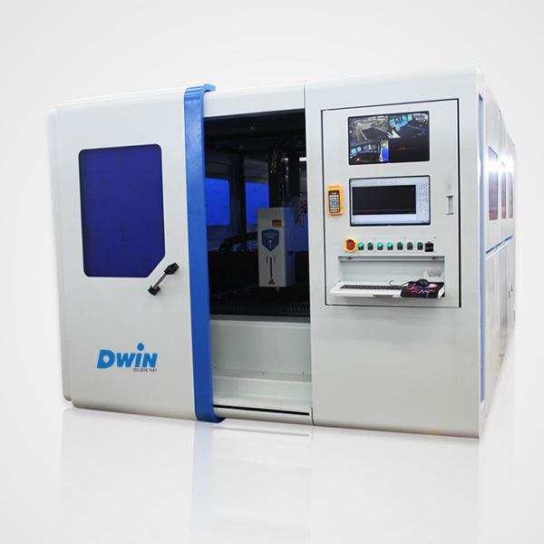 Stainless Steel Cnc Fiber Laser Cutting Machine With Cover Exchange Table 2000w