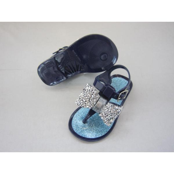 PVC Injection Flat Girls Jelly Shoes