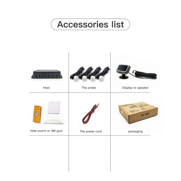 High Quality Car Space Parking Sensor with Wireless Connection Control Box Backup Alarm System