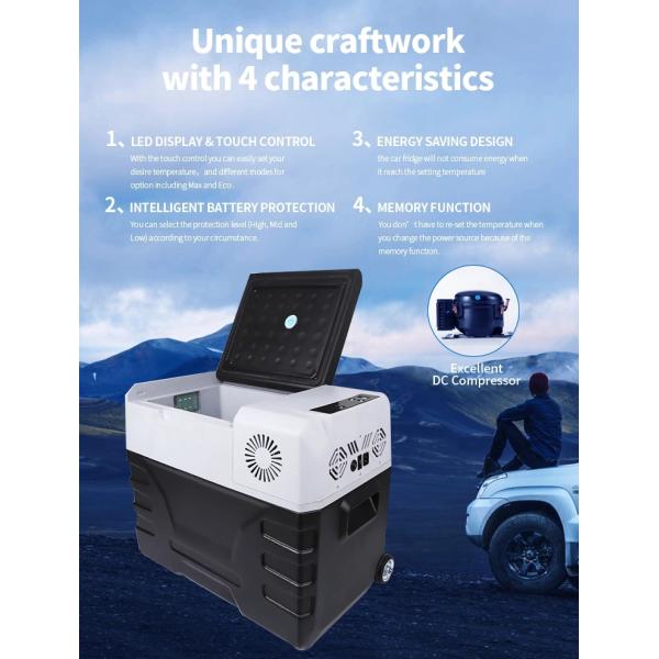 Тип замораживатель растягиваемого элемента холодильника тележки AC220V 40L для располагаясь лагерем рыбной ловли