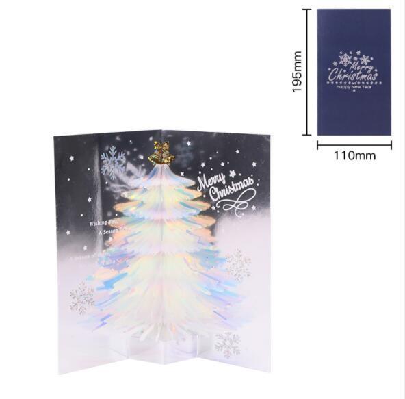 Art paper Personalised Printed Cards Three Dimensional Christmas Greeting Card