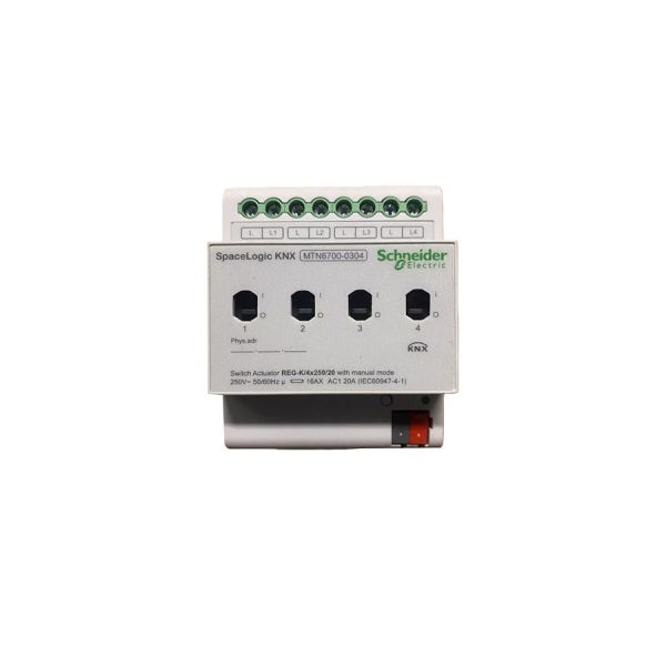 MTN6700-0304 Schneide SpaceLogic 4 Ch Switch Actuator REG-K 4x250/20 Manual Operation