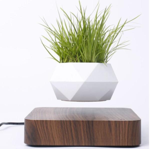 hotsale 360 rotating magnetic levitation air bonsai plant tree flowerpot for home gift decor PA-0734