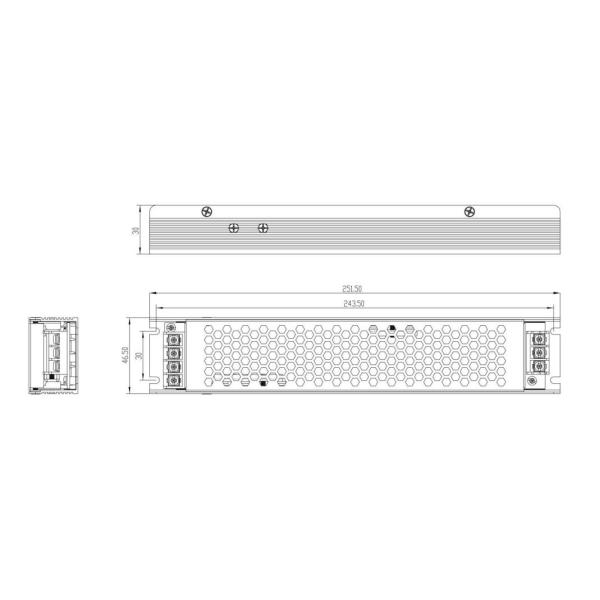 176-264VAC 100W que escurece o motorista do diodo emissor de luz da C.C. Dimmable da fonte de alimentação 12.5A 12V
