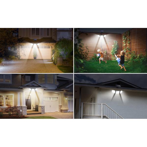 IP44 Smart Sensor LED Light 500 Lumen Solar Outdoor Wall Sconce 5.5V
