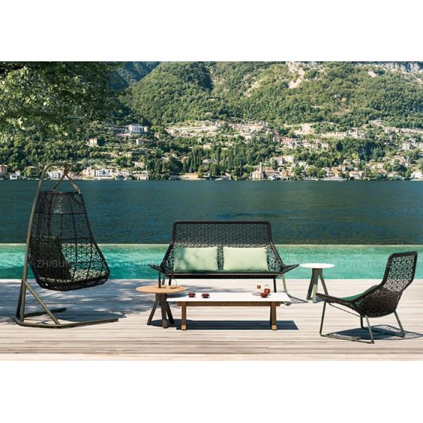 Hot sales Leisure Hotel Aluminium PE Rattan chairs and table Outdoor Garden Backyard Lounge chair