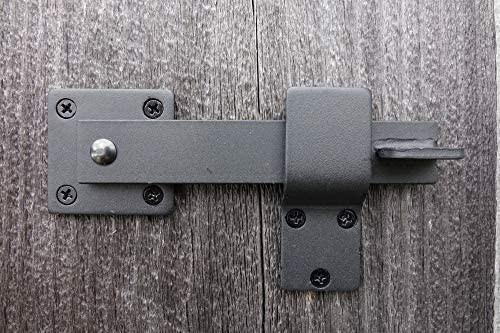 9*12 Inch Black Matte Deadbolt for Wooden Fences Smooth and Effortless Operation