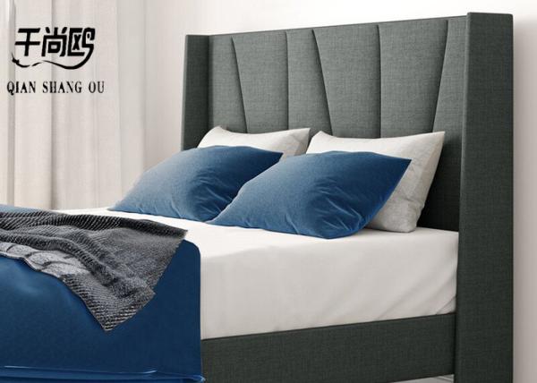Low Key Linen Upholstered Full Size Bed 2m X 2m Breathable Overall Disassembly / Assembly