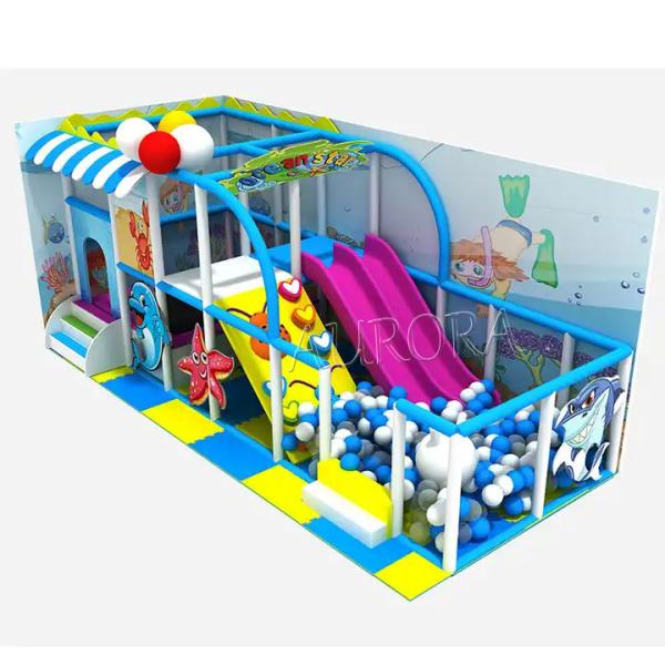 Blue Kids Ocean Theme Indoor Playground Equipment Water Proof