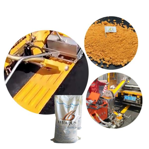 Yellow & White Luminous Hot Melt Road Paint For High Visibility Thermoplastic Road Paint